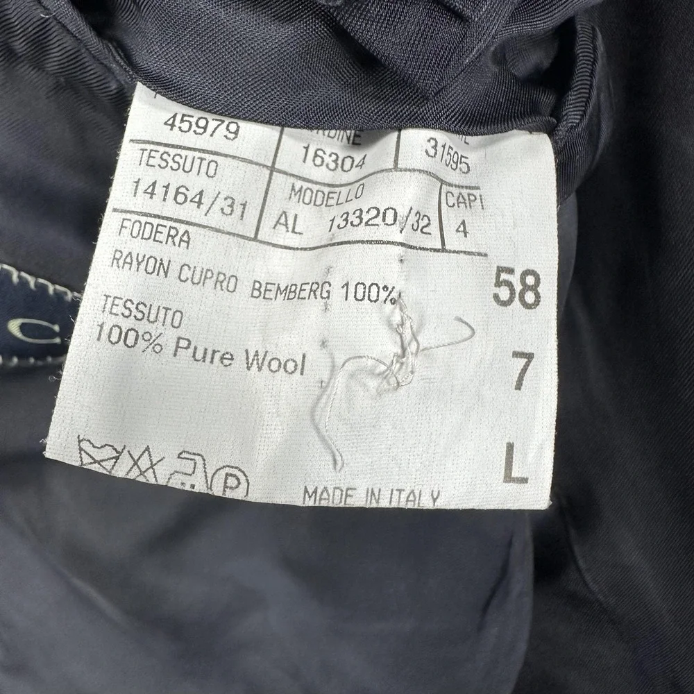 Canali Suit Jacket Mens 48‎ (58 Italy) Gray Check Super 120s Wool Made Italy